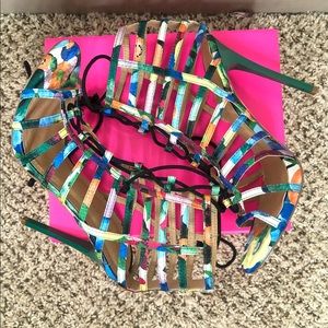 Sexy republic lace up high heels